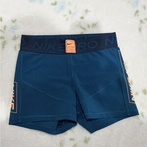 Nike Pro Teal and Orange Shorts